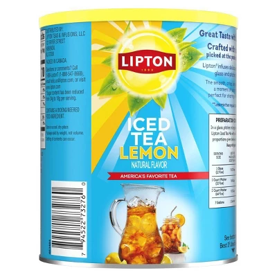 Lipton Reduced Sugar Lemon Iced Tea Mix - 50.2oz 2 Lipton Reduced Sugar Lemon Iced Tea Mix - 50.2oz - Image 2