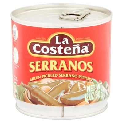 La Costena Serranos - 12 Pack, 12 Oz 1 La Costena Serranos - 12 Pack, 12 Oz