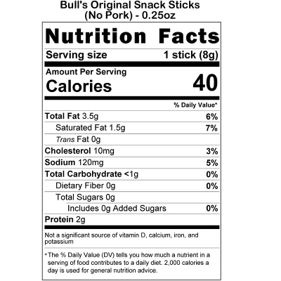 Bull's 0.25oz Original Sticks (No Pork) 100-ct Boxes - 2 Boxes 4 Bull's 0.25oz Original Sticks (No Pork) 100-ct Boxes - 2 Boxes - Image 4
