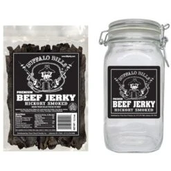 Buffalo Bills Hickory Smoked Beef Jerky 1 Bag Starter Kit (1 Bag And 1 Jar)