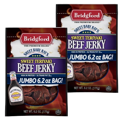 Bridgford Sweet Baby Ray’s Beef Jerky Sweet Teriyaki 6.2 Oz - High Protein Beef Jerky Teriyaki For On The Go Snacking And Busy Lifestyles 8 Bridgford Sweet Baby Ray’s Beef Jerky Sweet Teriyaki 6.2 Oz - High Protein Beef Jerky Teriyaki For On The Go Snacking And Busy Lifestyles - Image 8