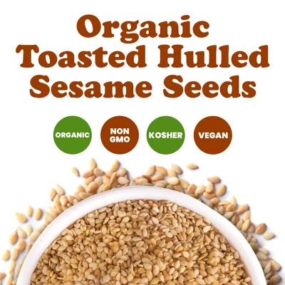 Organic Toasted Hulled Sesame Seeds – By Food To Live 2 Organic Toasted Hulled Sesame Seeds – By Food To Live - Image 2