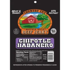 Buffalo Bills 1.5oz Chipotle Habanero Country Cut Beef Jerky - Ten 1.5oz Packs