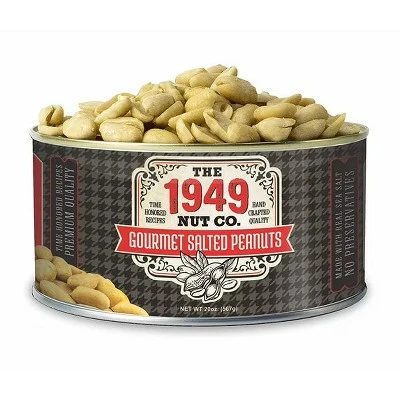 The 1949 Nut Co. Gourmet Salted Peanuts – Roasted & Lightly Salted, 20 Oz Tin 1 The 1949 Nut Co. Gourmet Salted Peanuts – Roasted & Lightly Salted, 20 Oz Tin