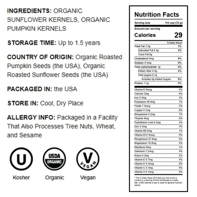 Organic Dry Roasted Sunflower And Pumpkin Seed Mix - By Food To Live 5 Organic Dry Roasted Sunflower And Pumpkin Seed Mix - By Food To Live - Image 5