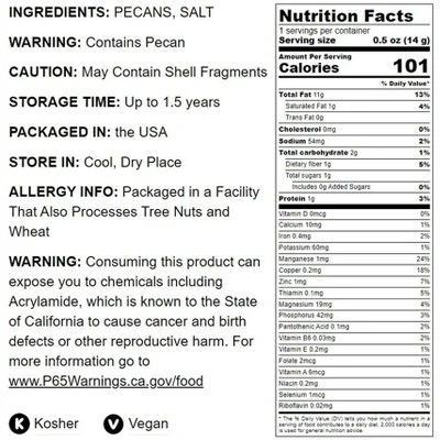 Dry Roasted Pecan Halves With Himalayan Salt - By Food To Live 3 Dry Roasted Pecan Halves With Himalayan Salt - By Food To Live - Image 3