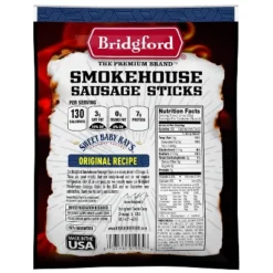 Bridgford Sweet Baby Ray’s Smokehouse Sausage Sticks Original 5 Oz - High Protein Smoked Sausage Sticks For Your Dietary Preferences