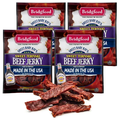 Bridgford Sweet Baby Ray’s Beef Jerky Sweet Teriyaki 3.25 Oz - High Protein Beef Jerky Teriyaki For On The Go Snacking And Busy Lifestyles 10 Bridgford Sweet Baby Ray’s Beef Jerky Sweet Teriyaki 3.25 Oz - High Protein Beef Jerky Teriyaki For On The Go Snacking And Busy Lifestyles - Image 10