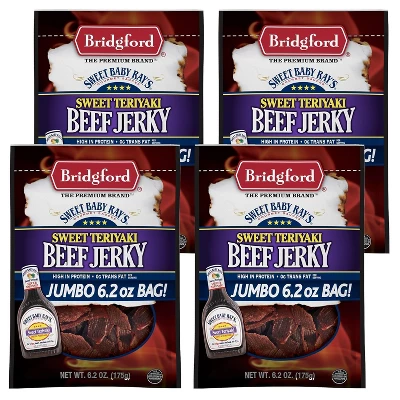 Bridgford Sweet Baby Ray’s Beef Jerky Sweet Teriyaki 6.2 Oz - High Protein Beef Jerky Teriyaki For On The Go Snacking And Busy Lifestyles 10 Bridgford Sweet Baby Ray’s Beef Jerky Sweet Teriyaki 6.2 Oz - High Protein Beef Jerky Teriyaki For On The Go Snacking And Busy Lifestyles - Image 10