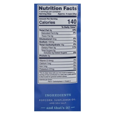 Live Love Pop - Popcorn Sea Salt - Case Of 12 - 4.4 Oz 2 Live Love Pop - Popcorn Sea Salt - Case Of 12 - 4.4 Oz - Image 2