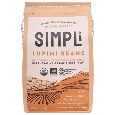 Simpli Lupini Beans - Case Of 8/12 Oz 1 Simpli Lupini Beans - Case Of 8/12 Oz